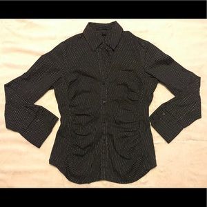 Size M Express Black Pinstripe Shirt